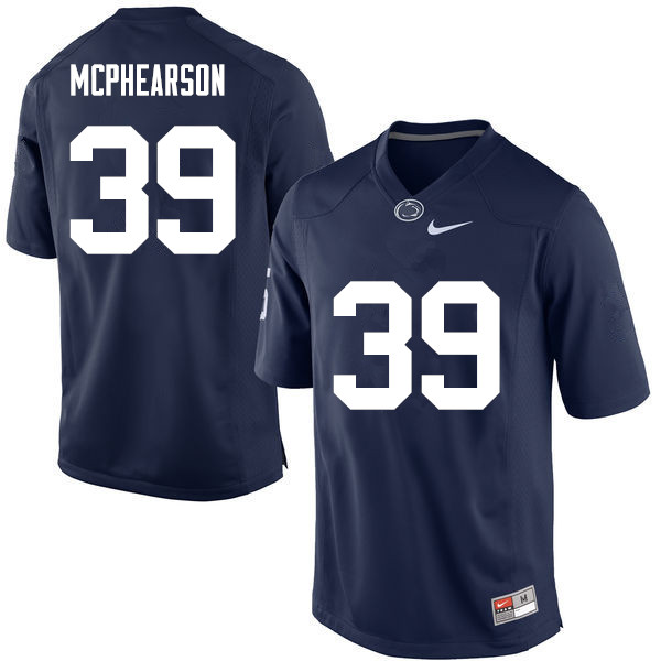 Men Penn State Nittany Lions #39 Josh McPhearson College Football Jerseys-Navy